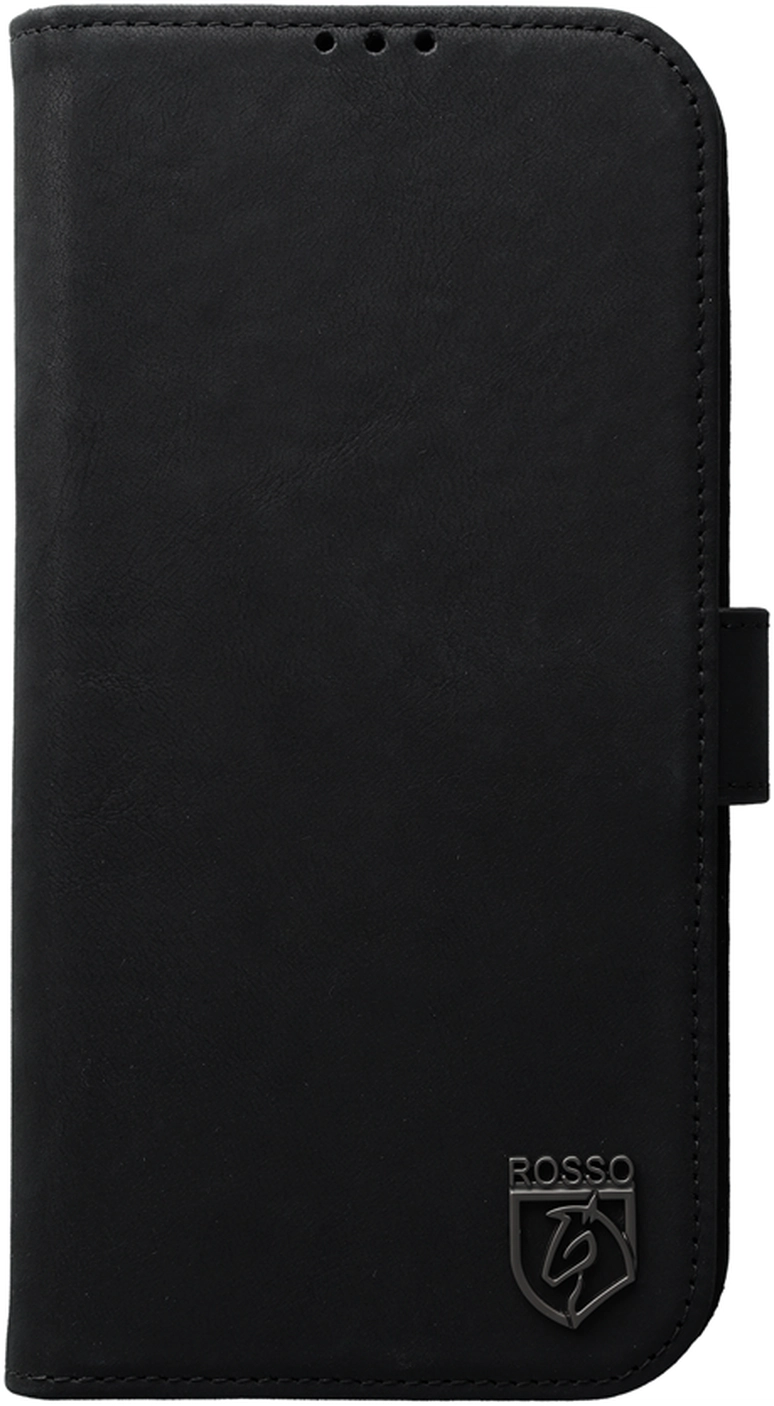Rosso Elite iPhone 17 Pro Hoesje met MagSafe Book Case Echt Leer Zwart afbeelding 12