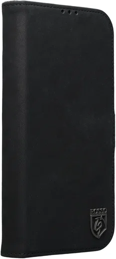 Rosso Elite iPhone 17 Pro Hoesje met MagSafe Book Case Echt Leer Zwart afbeelding 13