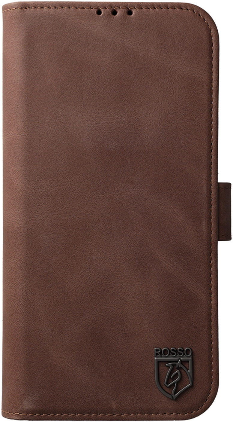 Rosso Elite iPhone 17 Pro Hoesje met MagSafe Book Case Echt Leer Bruin afbeelding 12