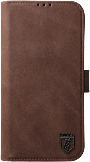 Rosso Elite iPhone 17 Pro Hoesje met MagSafe Book Case Echt Leer Bruin afbeelding 12