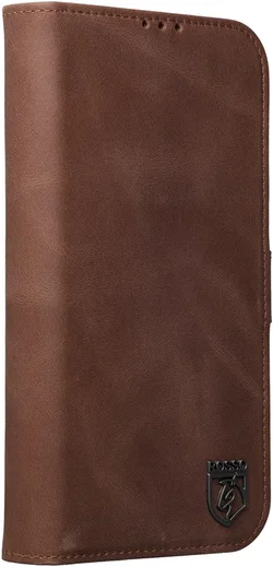 Rosso Elite iPhone 17 Pro Hoesje met MagSafe Book Case Echt Leer Bruin afbeelding 13