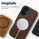Rosso Elite iPhone 17 Pro Hoesje met MagSafe Book Case Echt Leer Bruin afbeelding 8