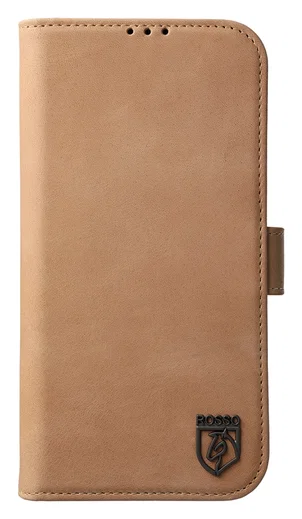 Rosso Elite iPhone 17 Pro Hoesje met MagSafe Book Case Echt Leer Lichtbruin afbeelding 12