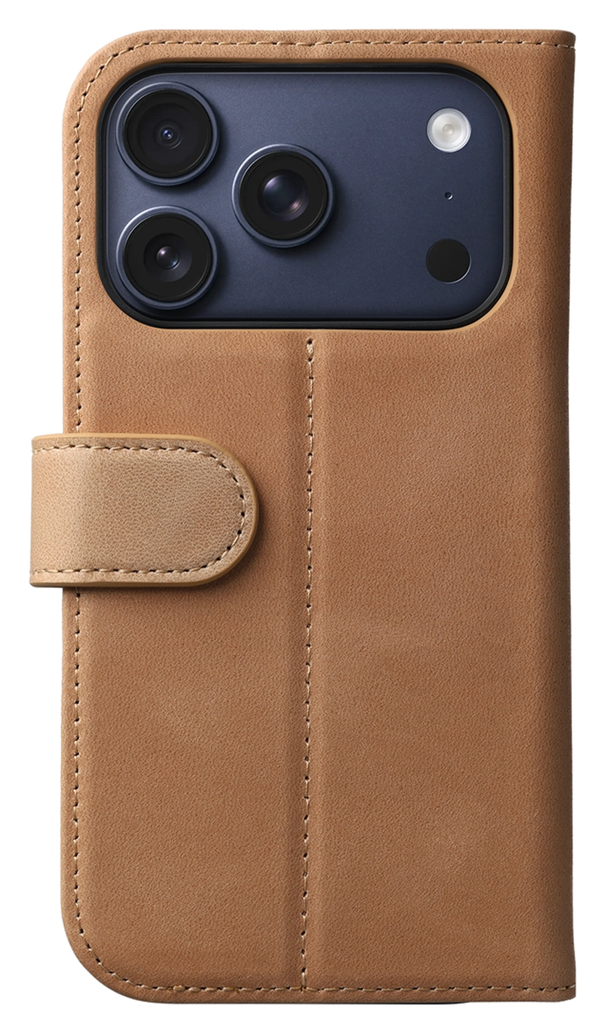 Rosso Elite iPhone 17 Pro Hoesje met MagSafe Book Case Echt Leer Lichtbruin afbeelding 10