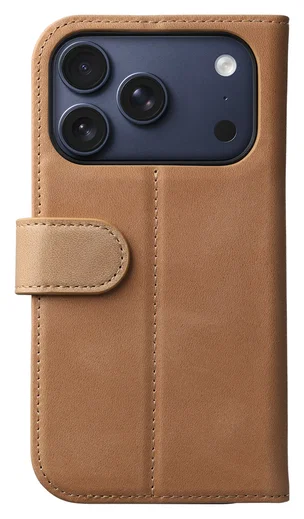 Rosso Elite iPhone 17 Pro Hoesje met MagSafe Book Case Echt Leer Lichtbruin afbeelding 10