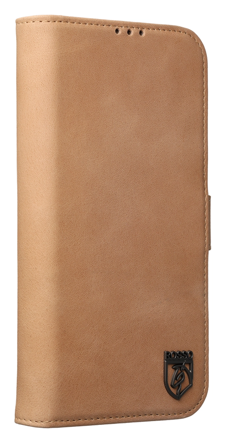 Rosso Elite iPhone 17 Pro Hoesje met MagSafe Book Case Echt Leer Lichtbruin afbeelding 13