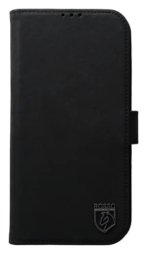 Rosso Elite iPhone 17 Pro Max Hoesje met MagSafe Book Case Echt Leer Zwart afbeelding 12