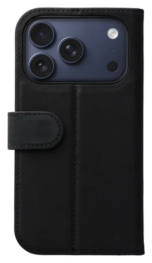 Rosso Elite iPhone 17 Pro Max Hoesje met MagSafe Book Case Echt Leer Zwart afbeelding 10