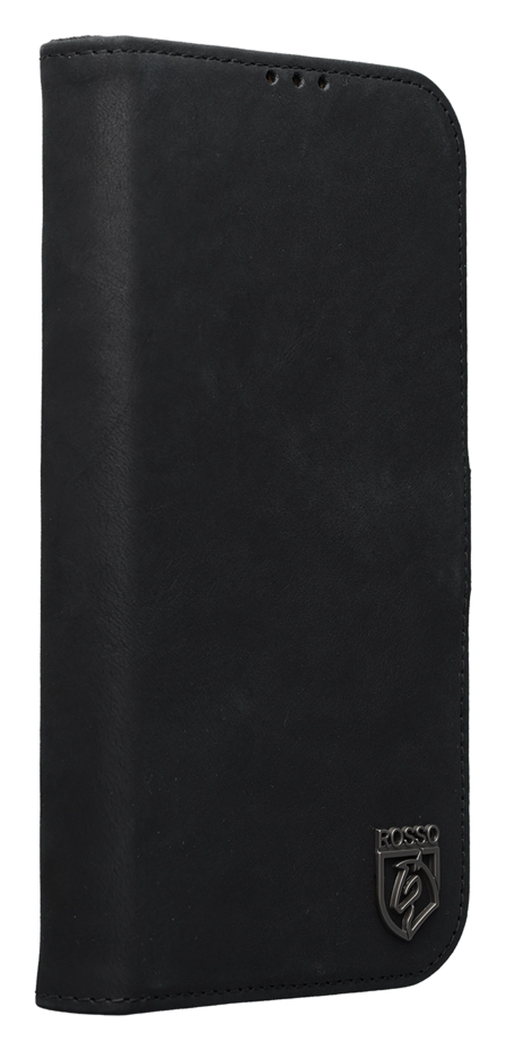 Rosso Elite iPhone 17 Pro Max Hoesje met MagSafe Book Case Echt Leer Zwart afbeelding 13
