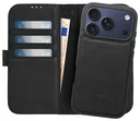 Rosso Elite iPhone 17 Pro Max Hoesje met MagSafe Book Case Echt Leer Zwart