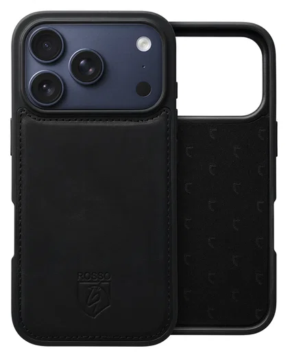 Rosso Elite iPhone 17 Pro Max Hoesje met MagSafe Book Case Echt Leer Zwart afbeelding 9
