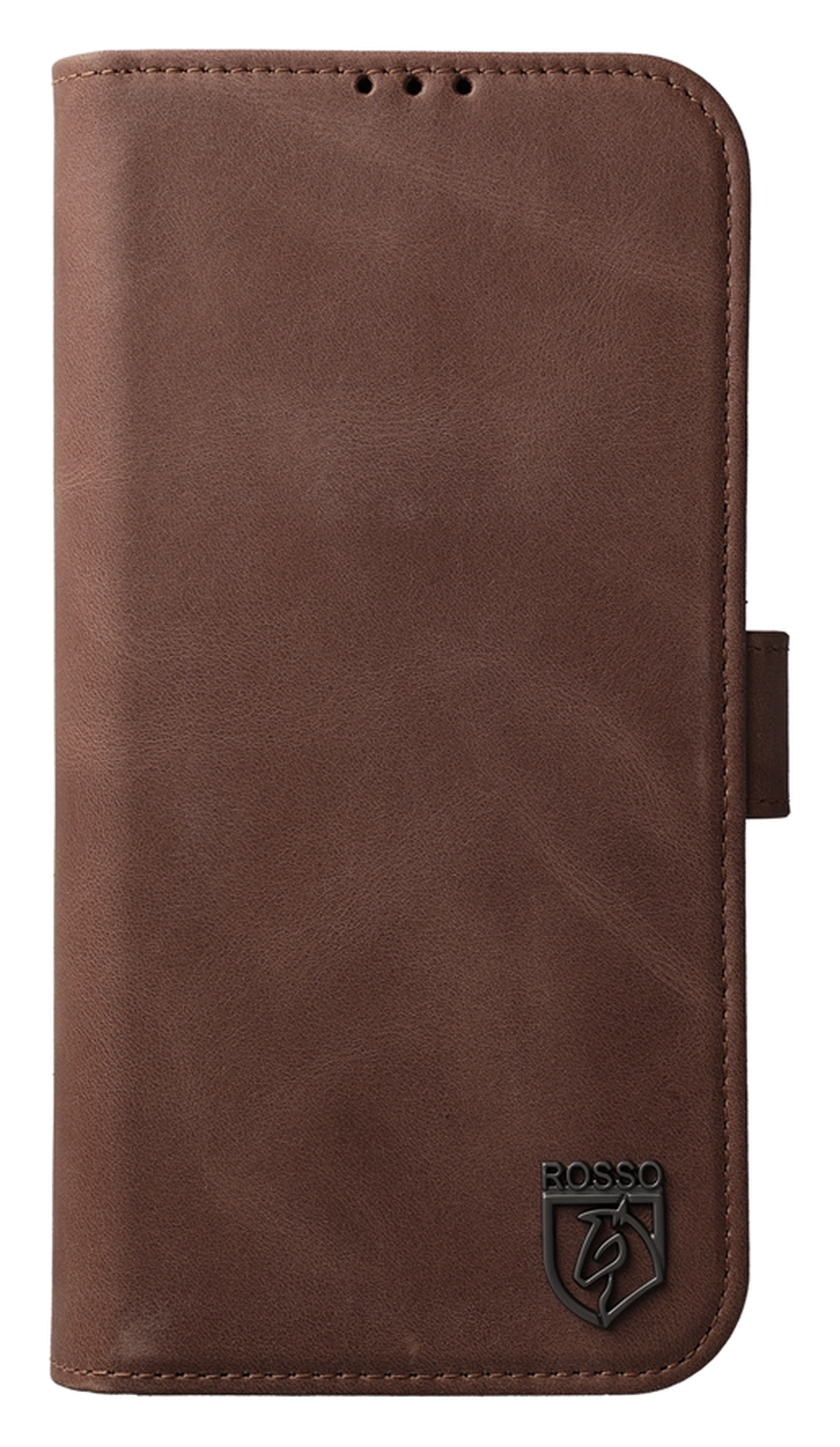 Rosso Elite iPhone 17 Pro Max Hoesje met MagSafe Book Case Echt Leer Bruin afbeelding 12