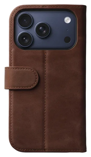 Rosso Elite iPhone 17 Pro Max Hoesje met MagSafe Book Case Echt Leer Bruin afbeelding 10