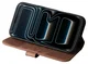 Rosso Elite iPhone 17 Pro Max Hoesje met MagSafe Book Case Echt Leer Bruin afbeelding 11