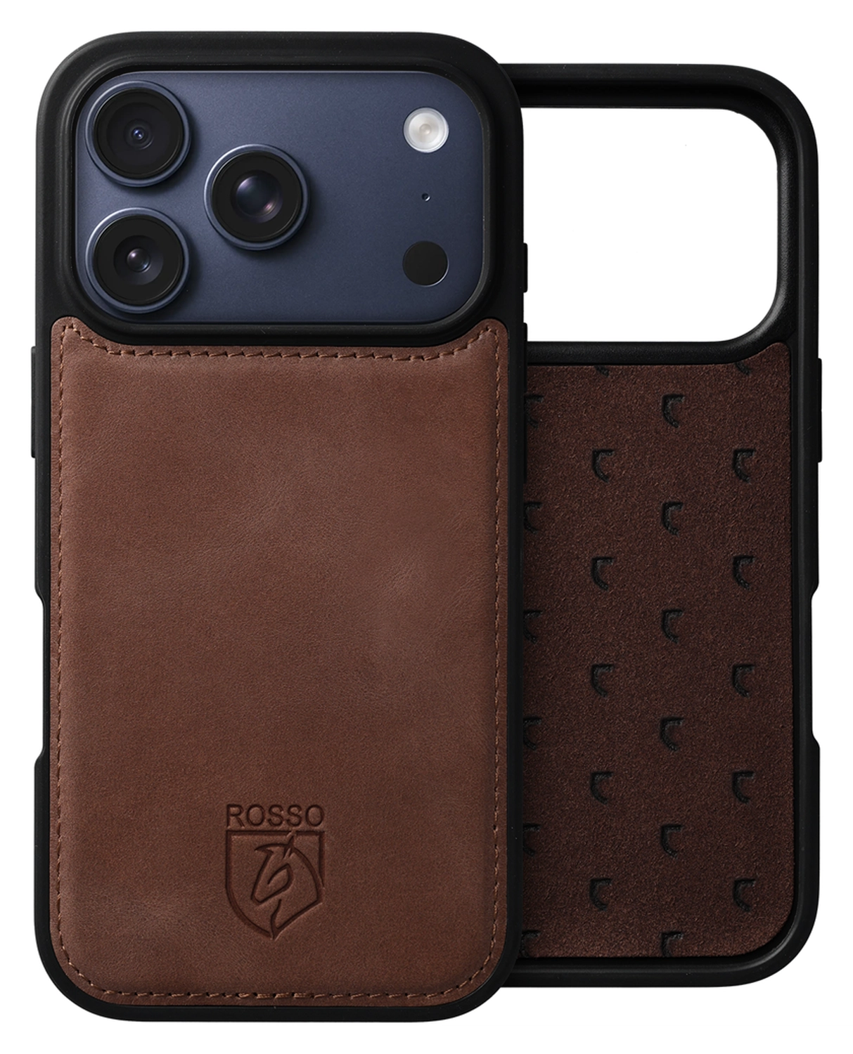 Rosso Elite iPhone 17 Pro Max Hoesje met MagSafe Book Case Echt Leer Bruin afbeelding 9