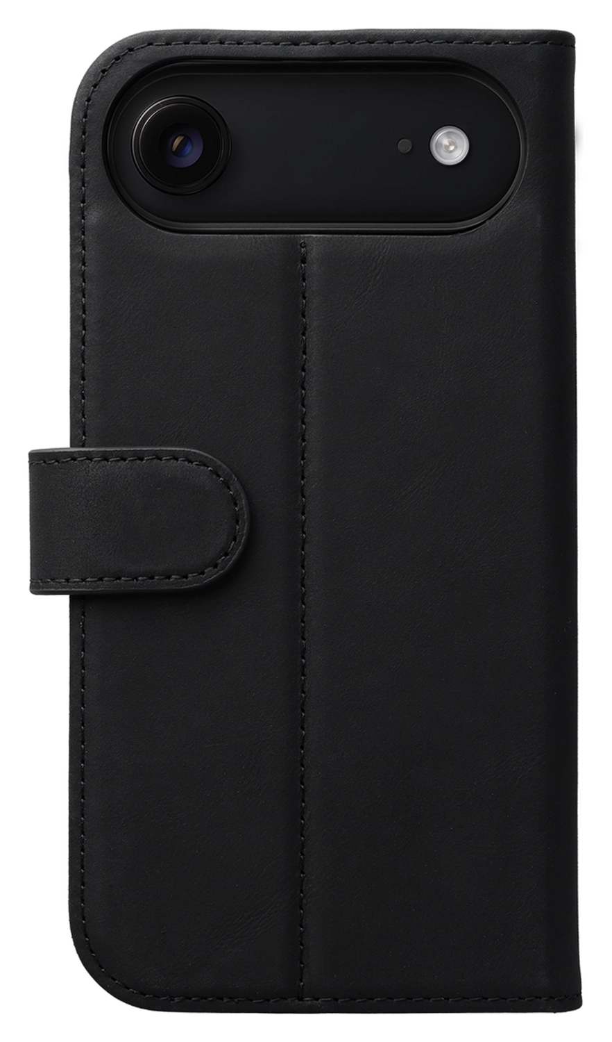 Rosso Elite iPhone Air Hoesje met MagSafe Book Case Echt Leer Zwart afbeelding 6