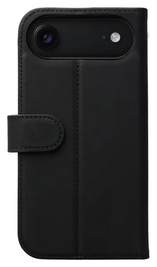 Rosso Elite iPhone Air Hoesje met MagSafe Book Case Echt Leer Zwart afbeelding 6