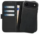 Rosso Elite iPhone Air Hoesje met MagSafe Book Case Echt Leer Zwart