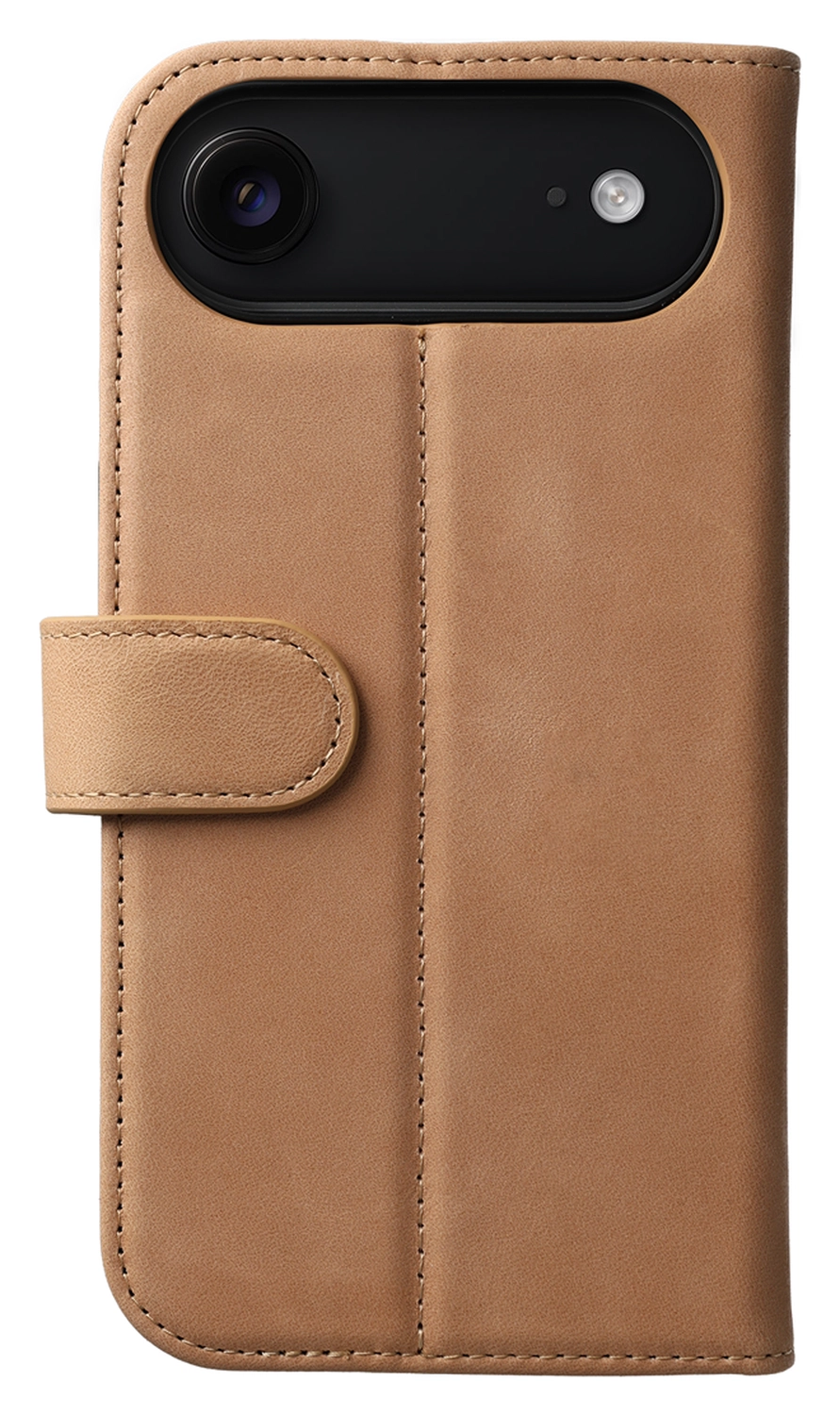 Rosso Elite iPhone Air Hoesje met MagSafe Book Case Echt Leer Lichtbruin afbeelding 6