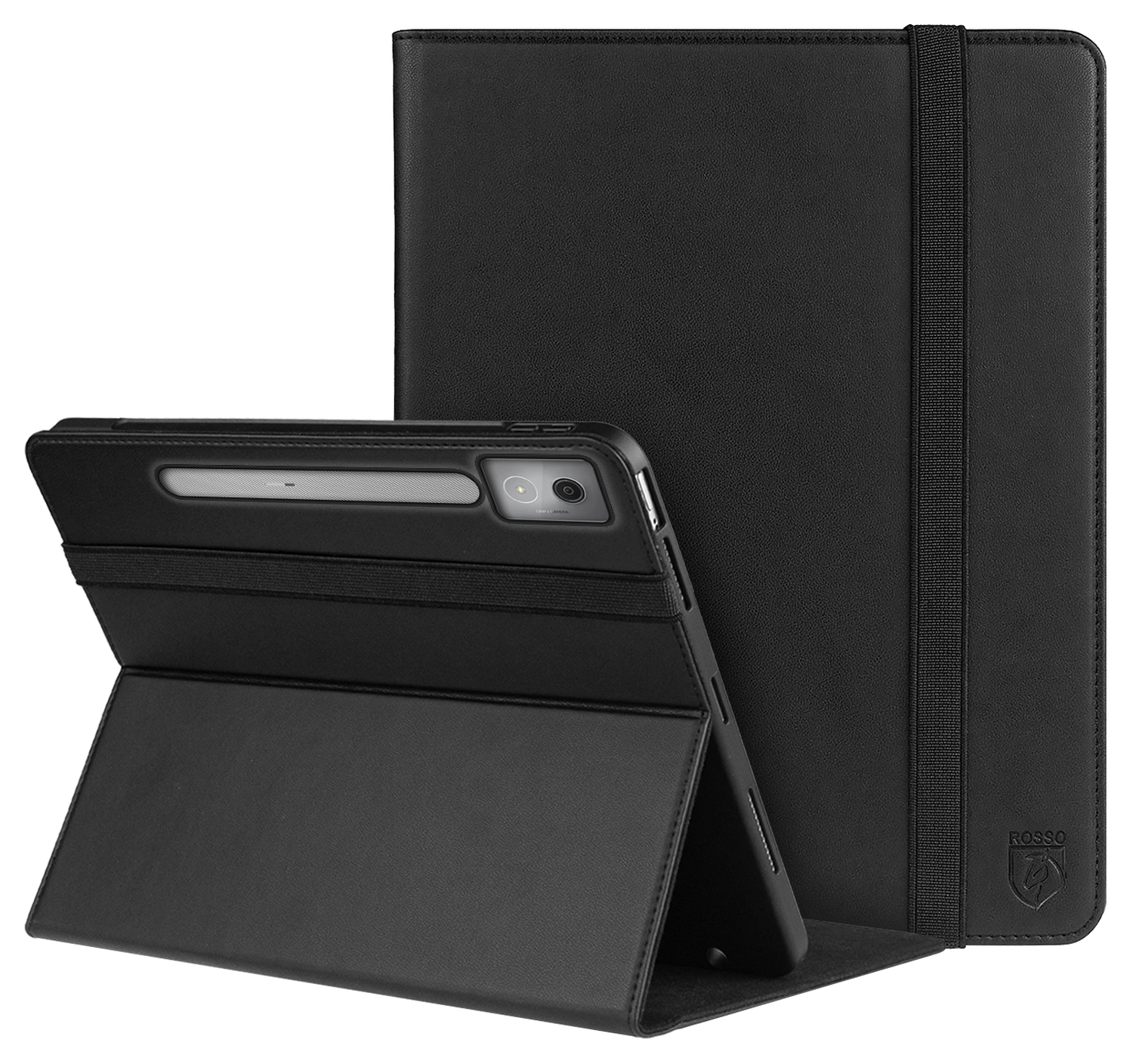Rosso Element Lenovo Idea Tab Pro 12.7 Hoes Book Case Zwart afbeelding 1
