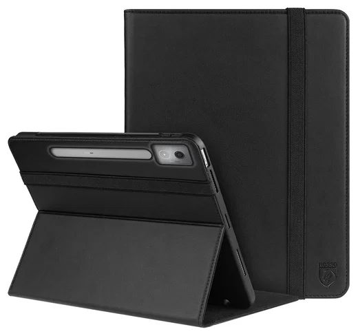Rosso Element Lenovo Idea Tab Pro 12.7 Hoes Book Case Zwart afbeelding 1