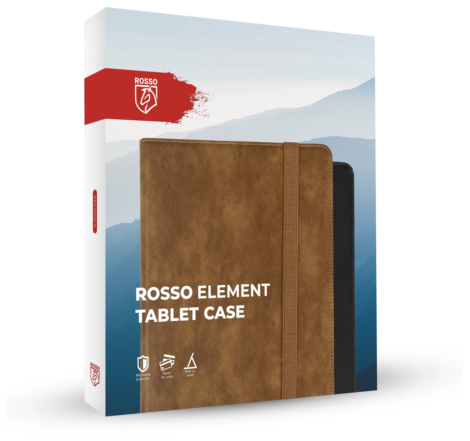 Rosso Element Lenovo Idea Tab Pro 12.7 Hoes Book Case Zwart afbeelding 8