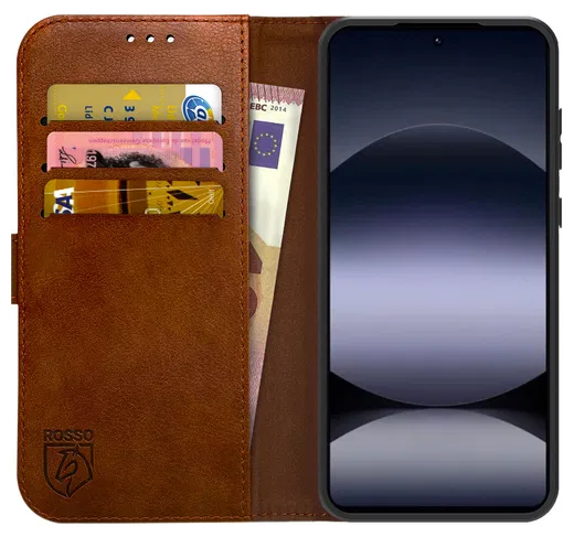 Rosso Element Xiaomi Redmi Note 14S Hoesje Book Case Wallet Bruin afbeelding 1