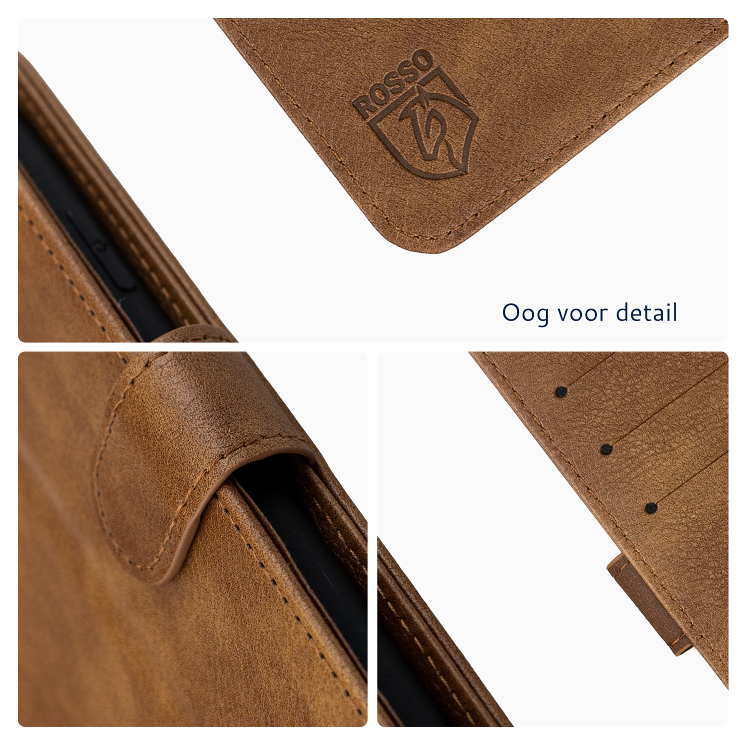 Rosso Element Xiaomi Redmi Note 14S Hoesje Book Case Wallet Bruin afbeelding 3