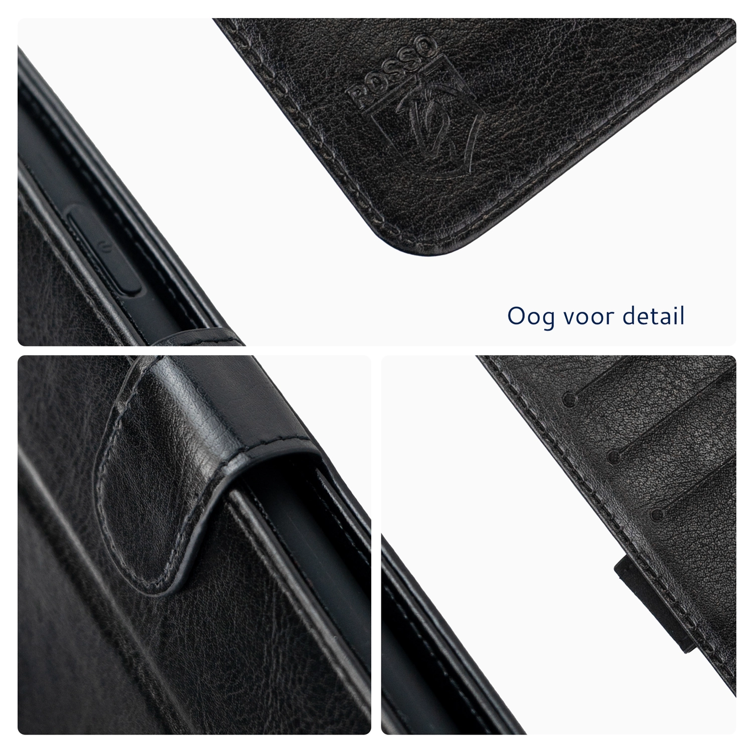 Rosso Element Realme 14 Pro Hoesje Book Case Wallet Zwart afbeelding 3