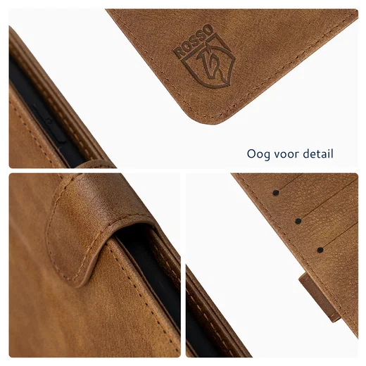 Rosso Element Realme 14 Pro Hoesje Book Case Wallet Bruin afbeelding 3