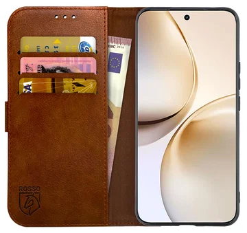Rosso Element Realme 14 Pro Plus Hoesje Book Case Wallet Bruin