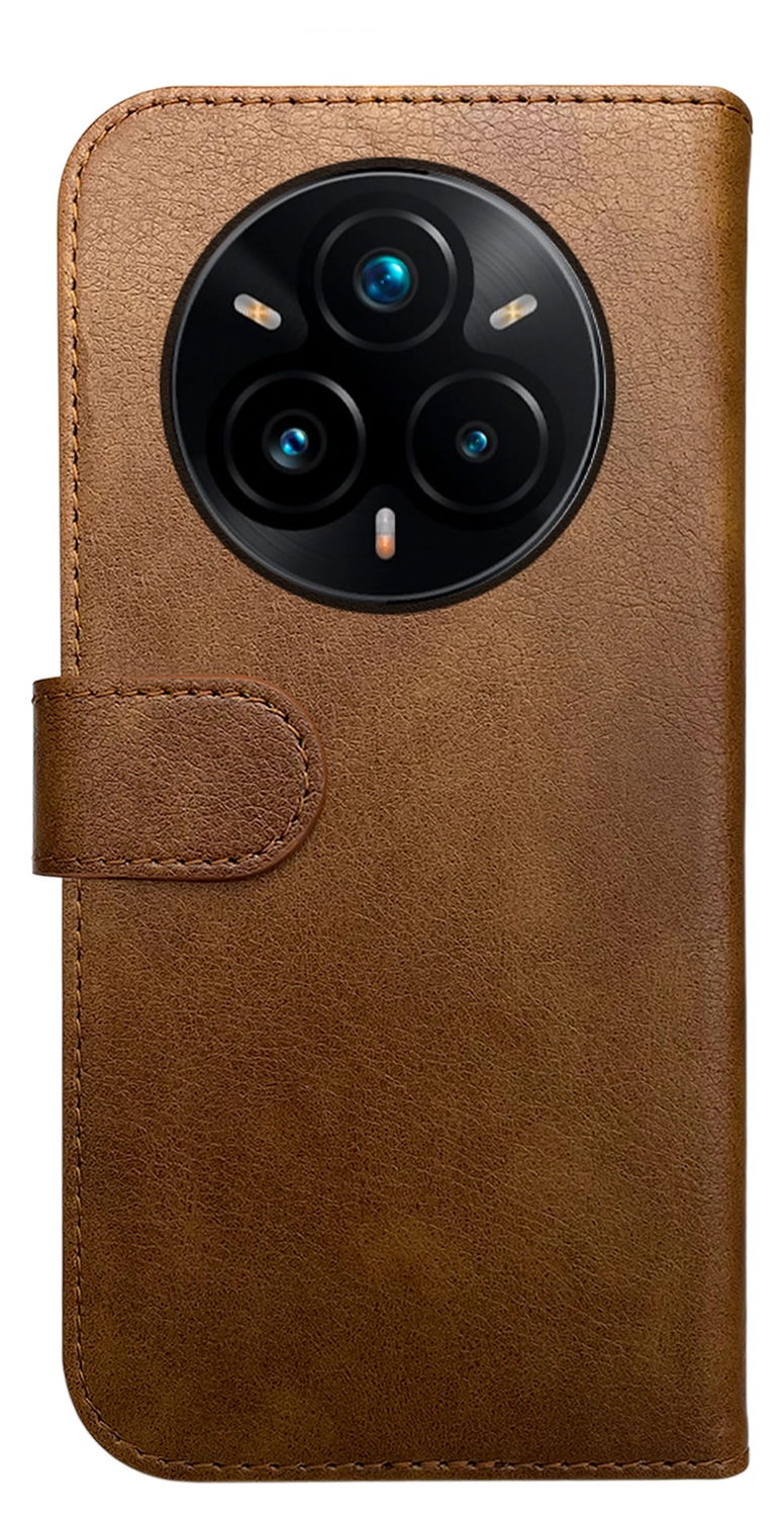 Rosso Element Realme 14 Pro Plus Hoesje Book Case Wallet Bruin afbeelding 2