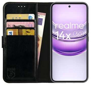 Rosso Element Realme 14X Hoesje Book Case Wallet Zwart