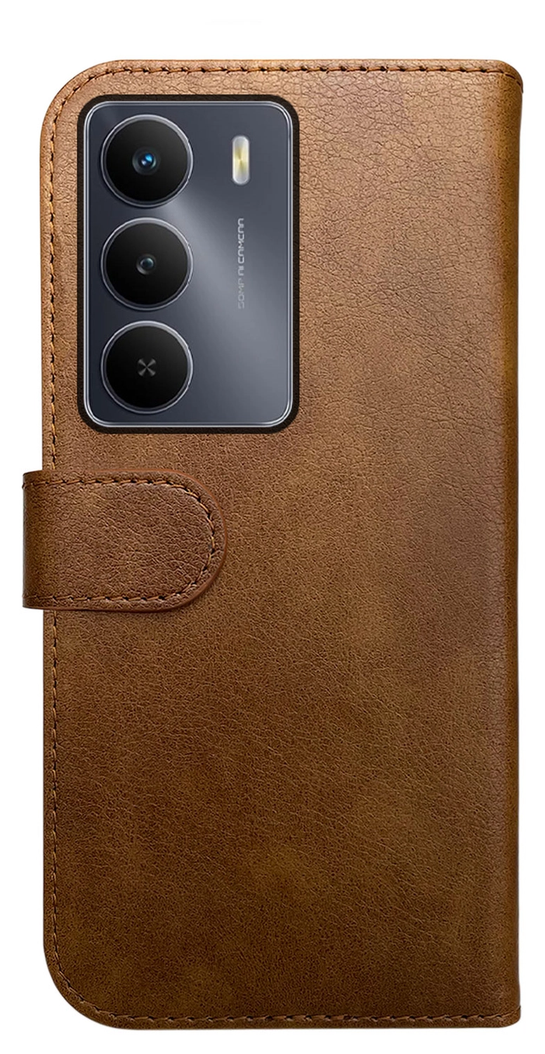 Rosso Element Realme 14X Hoesje Book Case Wallet Bruin afbeelding 2