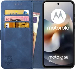 Rosso Element Motorola Moto G56 Hoesje Book Case Wallet Blauw afbeelding