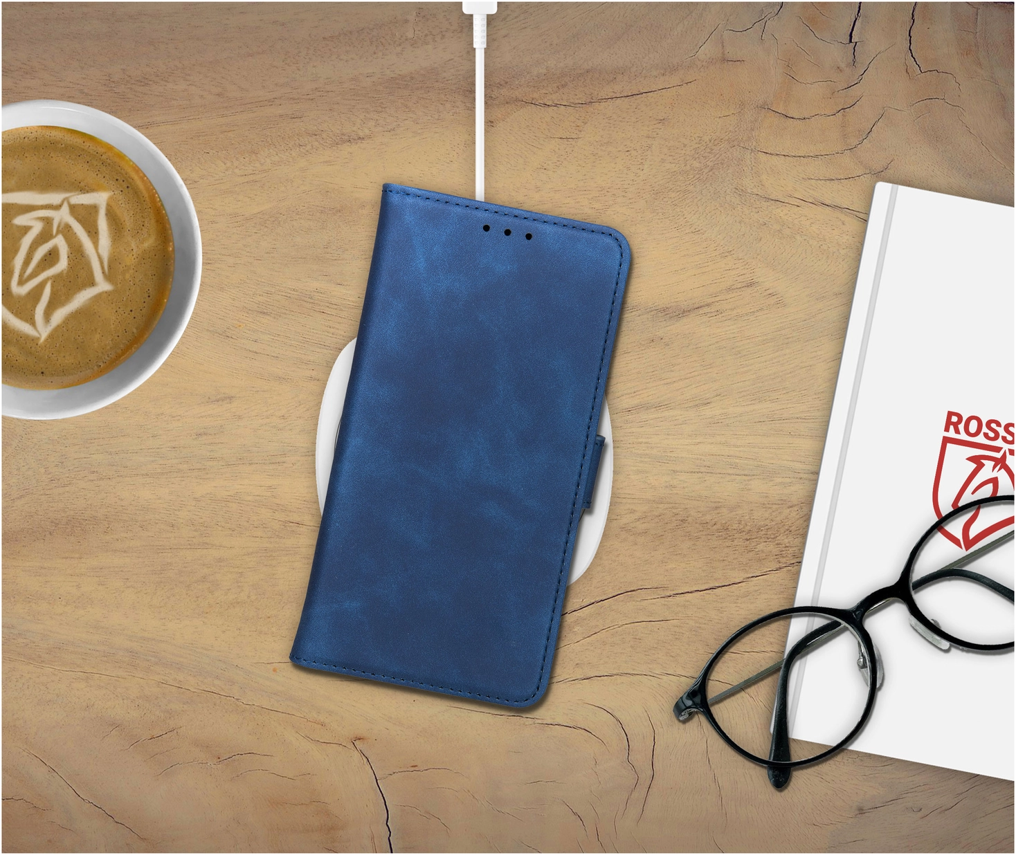 Rosso Element Motorola Moto G56 Hoesje Book Case Wallet Blauw afbeelding 5