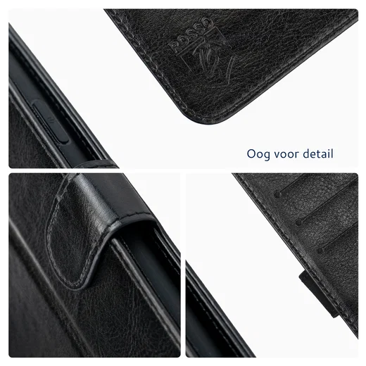 Rosso Element Honor 400 Lite Hoesje Book Case Wallet Zwart afbeelding 3