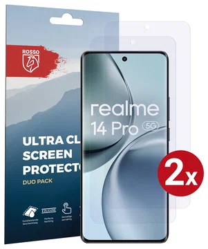Rosso Realme 14 Pro Screen Protector Case Friendly Folie Duo Pack