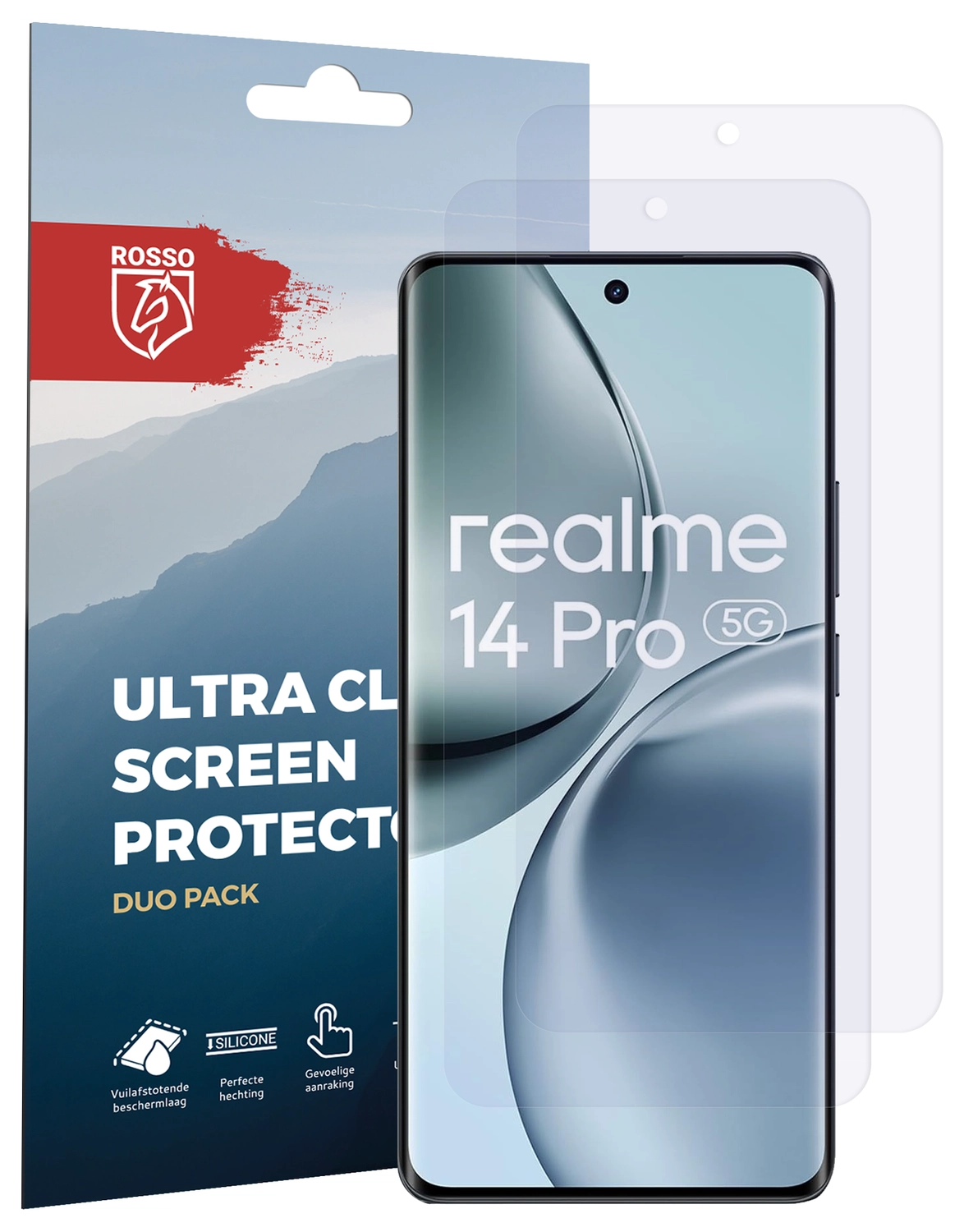Rosso Realme 14 Pro Screen Protector Case Friendly Folie Duo Pack afbeelding 7
