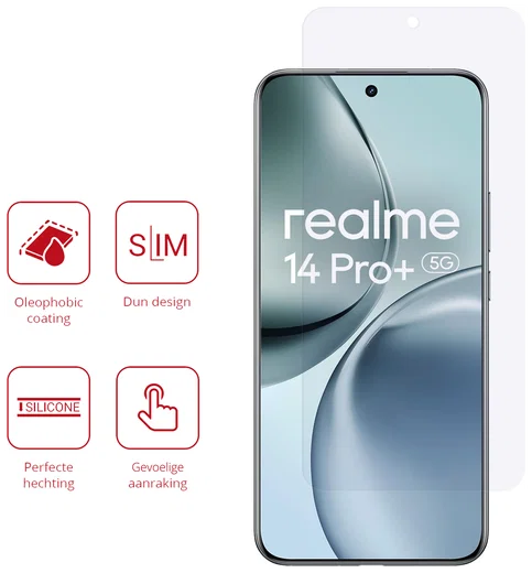 Rosso Realme 14 Pro Plus Screen Protector Case Friendly Folie Duo Pack afbeelding 2