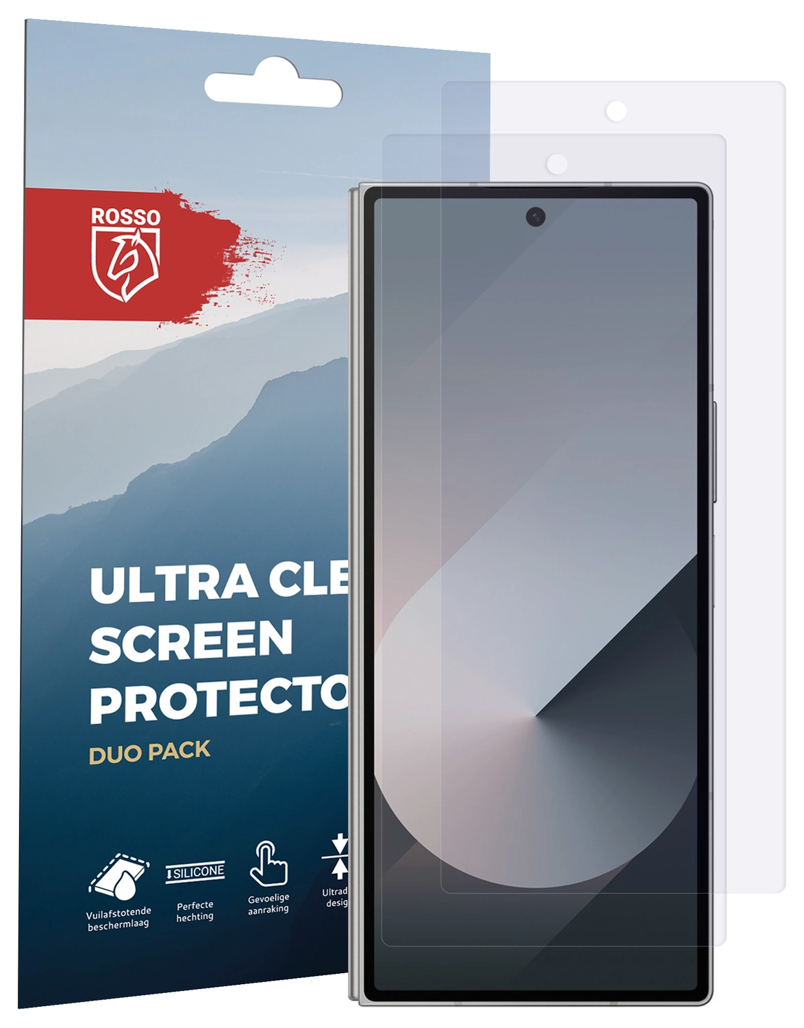 Rosso Samsung Galaxy Z Fold 7 Screen Protector Case Friendly Folie Duo Pack afbeelding 8