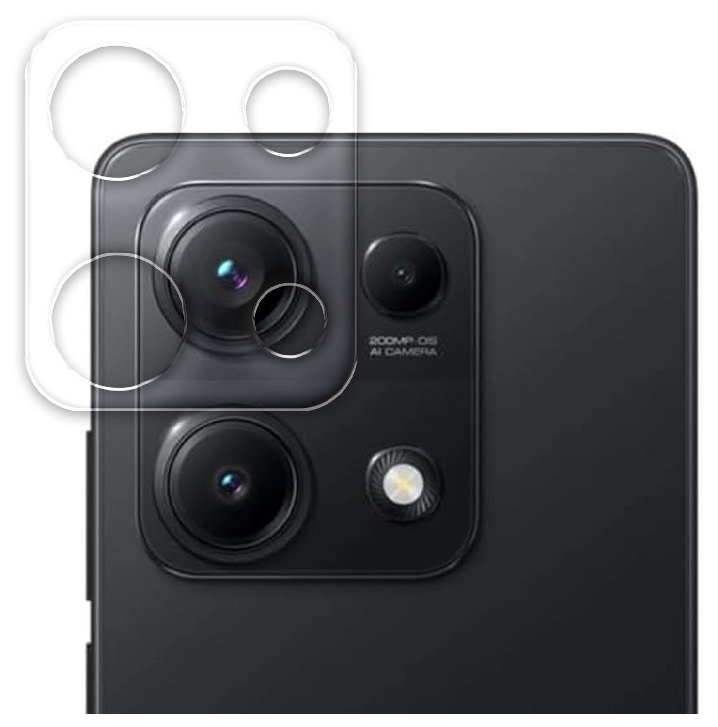 Rosso Xiaomi Redmi Note 14s Camera Lens Protector Transparant afbeelding 1