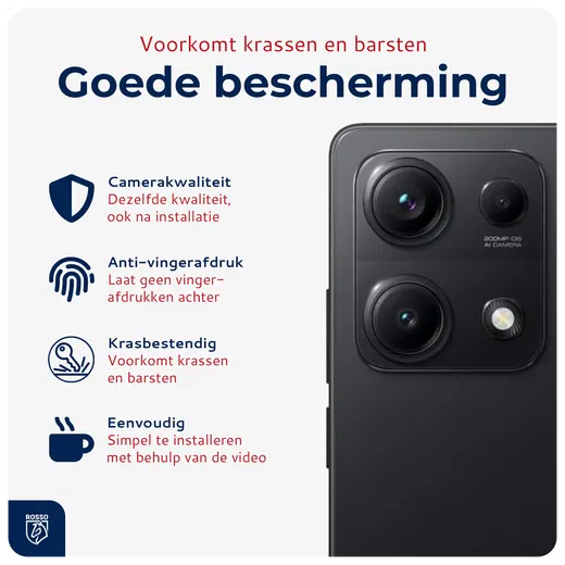 Rosso Xiaomi Redmi Note 14s Camera Lens Protector Transparant afbeelding 2