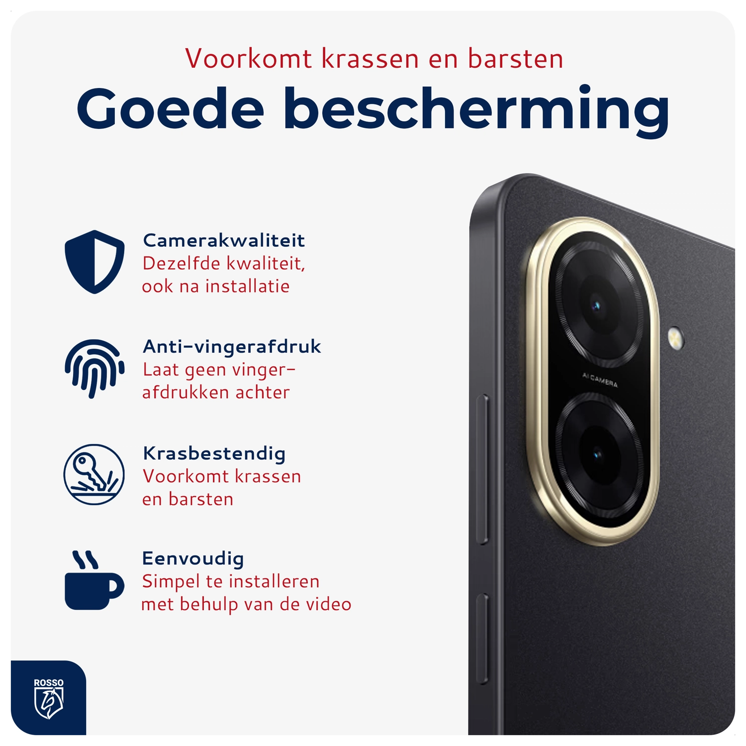 Rosso Xiaomi Redmi A5 Camera Lens Protector Transparant afbeelding 2