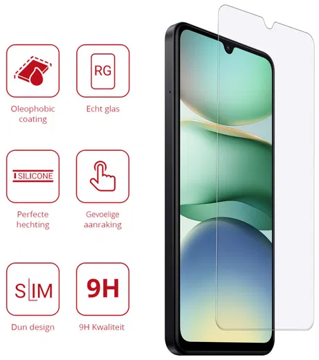 Rosso Xiaomi Redmi A5 9H Tempered Glass Screen Protector afbeelding 2
