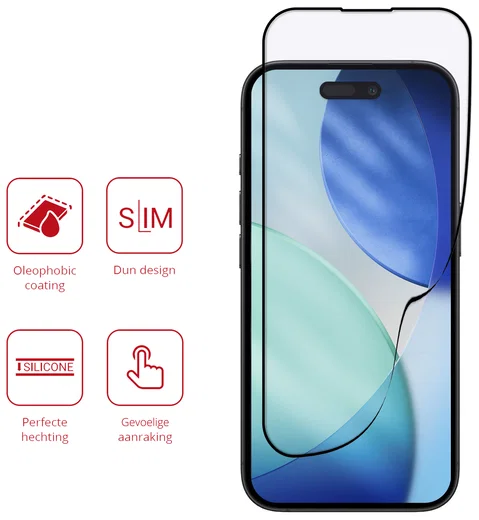Rosso Apple iPhone 17 / 17 Pro Hybrid Glass Screen Protector afbeelding 2