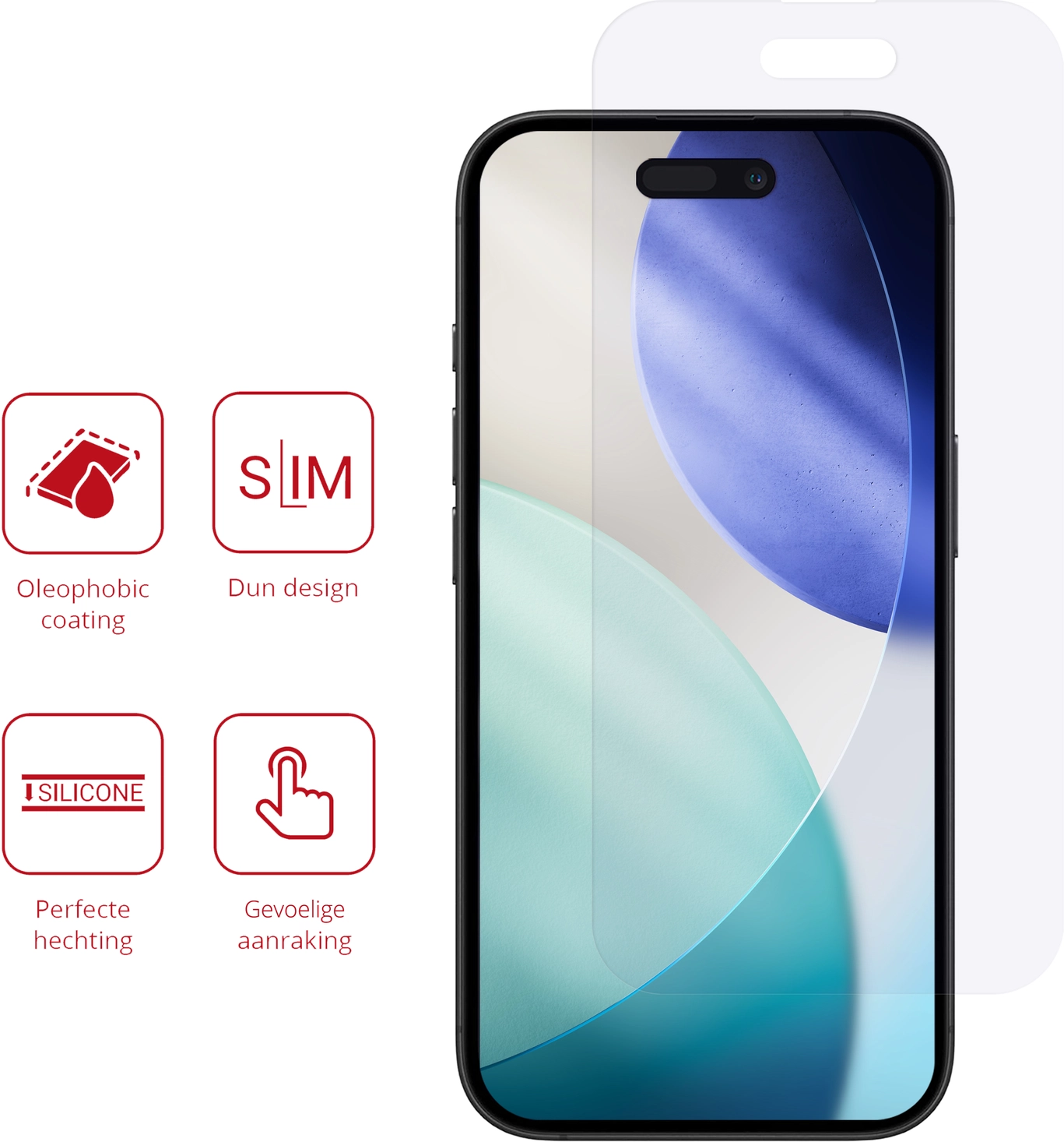 Rosso Apple iPhone 17 / 17 Pro Screen Protector Case Friendly Folie Duo Pack afbeelding 2