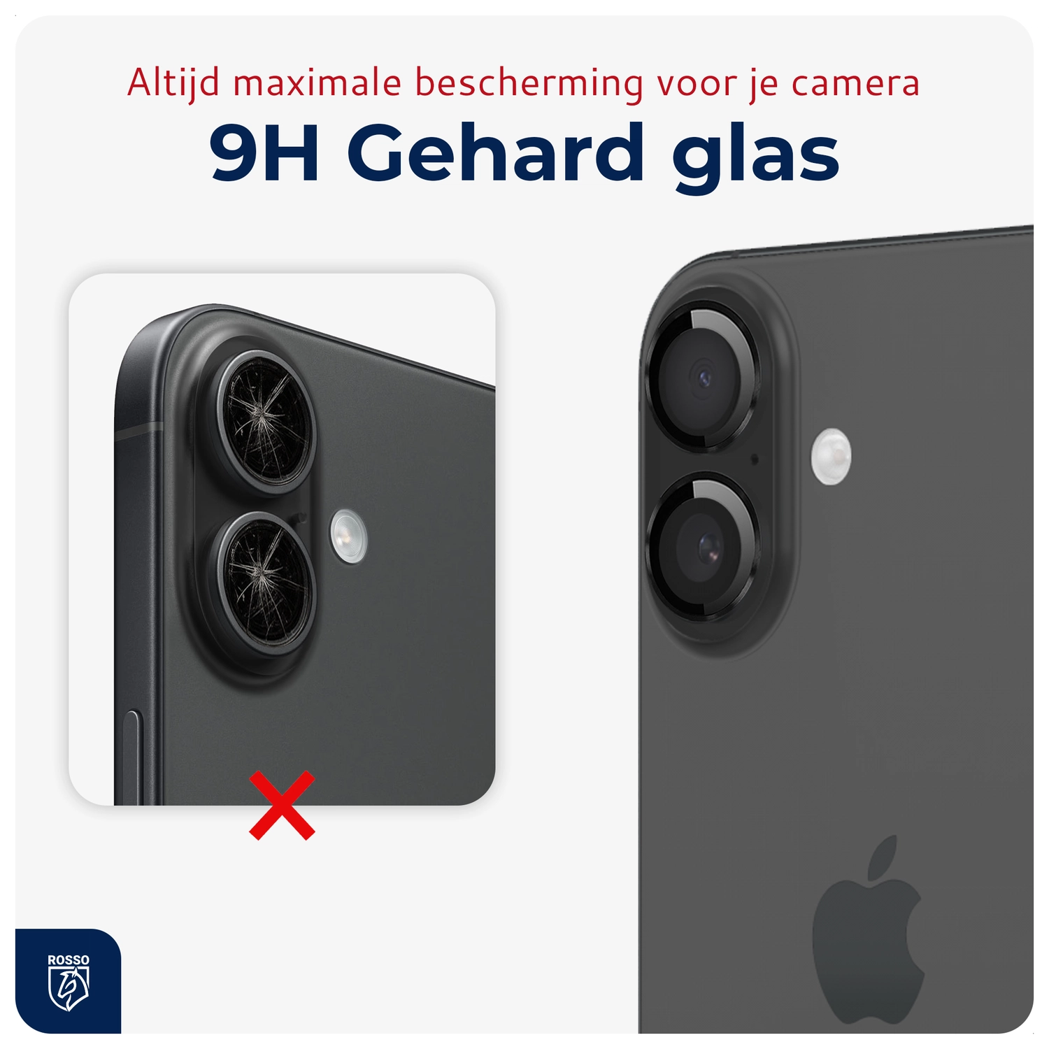 Rosso Apple iPhone 17 Camera Frame Protector Zwart afbeelding 3