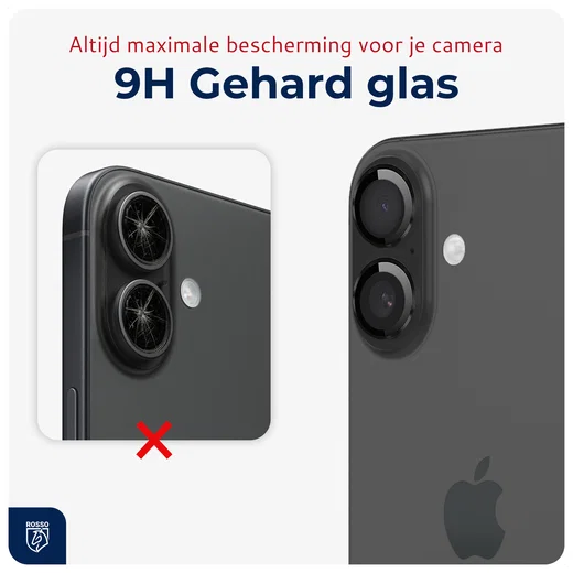 Rosso Apple iPhone 17 Camera Frame Protector Zwart afbeelding 3