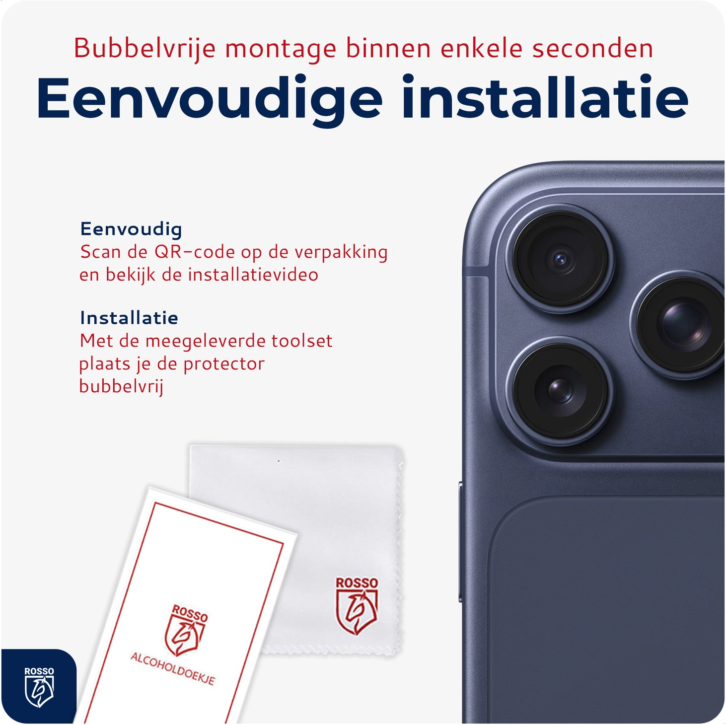 Rosso Apple iPhone 17 Pro Camera Lens Protector Zwart afbeelding 5
